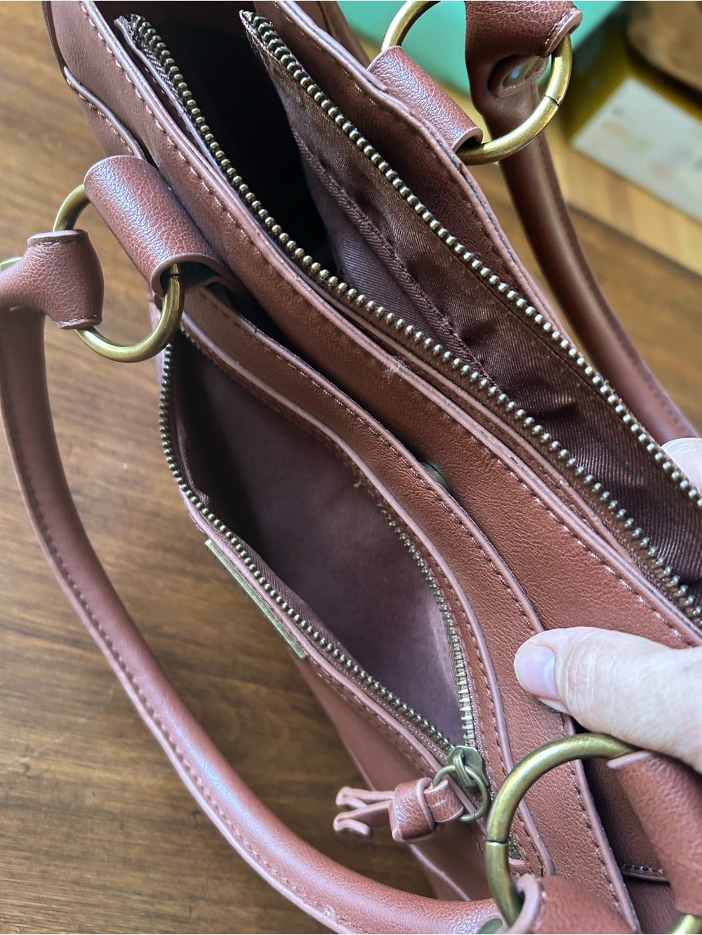 Frye and Co. Core Satchel Bag Cognac Brown Great Condition - Picture 7 of 11